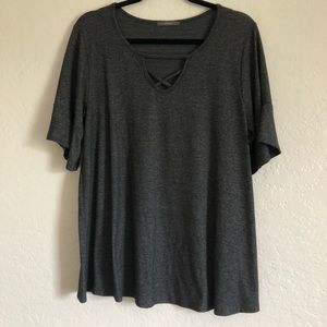gyft | heathered gray top size L